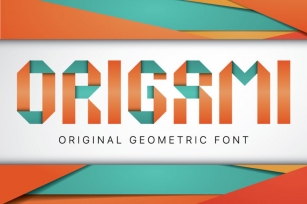 Origami geometric typeface Font Download