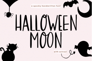 Halloween Moon - Handwritten Font with Extras! Font Download