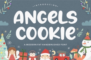 Angels Cookie Modern Fat Handbrushed Font Font Download