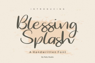 Blessing Splash Font Download