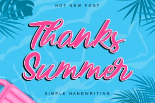 Thanks Summer Font Download