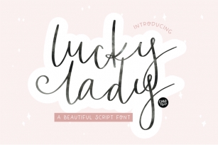 LUCKY LADY a Beautiful Script Font Font Download