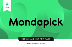 Mondapick Sans Serif Font Family Font Download