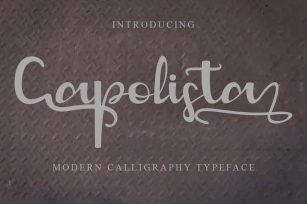 Capolista Modern Calligraphy Typeface Font Download