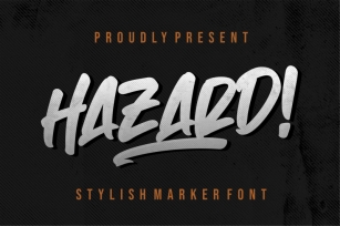 Hazard! STYLISH MARKER FONT Font Download