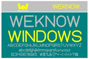 Weknow Windows Font Download