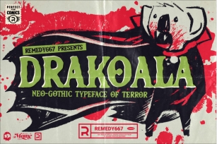 Drakoala  Neo-Gothic Horror Font Font Download