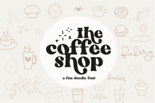Coffee Shop Doodles - A Dingbats Font Font Download