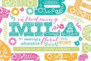 Mila Floral Fill Font Font Download