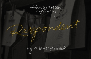 Respondent – 5 Handwriting Font Download