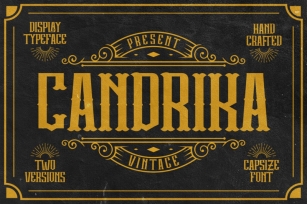 Candrika - Vintage Label Display Typeface Font Download