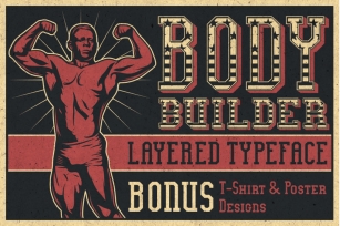 Bodybuilder Layered Font + Bonus Font Download