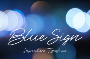 Blue Sign Typeface Font Download