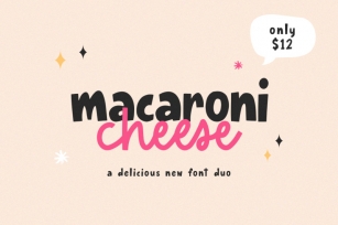 Macaroni Cheese Font Duo (Crafter Fonts, Kids Fonts, Hand Drawn Fonts) Font Download