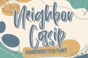 Neighbor Gossip - Handwritten Font Font Download
