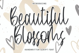 Beautiful Blossoms - Handwritten Script Font Font Download