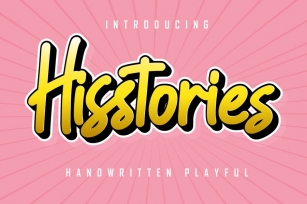 Hisstories - Handwritten Playful Font Download