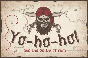 Yo-ho-ho. Vintage layered font Font Download