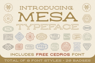 Mesa Typeface Bundle Font Download
