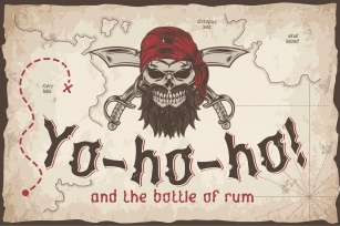 Yo-ho-ho. Vintage layered label Font Download