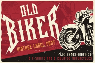 Old Biker Label Font + Bonus Font Download
