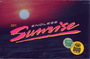 Endless Sunrise - 1980s Inspired Script Font Duo Font Download