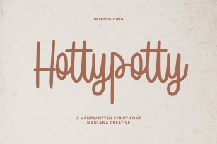 Hotty Potty Handwritten Script Font Download