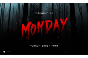 Monday - Horror brush font Font Download