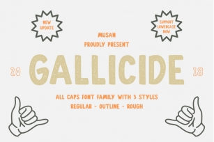 Gallicide With Extras Font Download