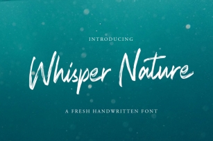 Whisper Nature Brush Script Font Font Download