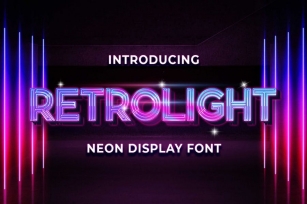 Retrolight - Retro Neon Display Font Download
