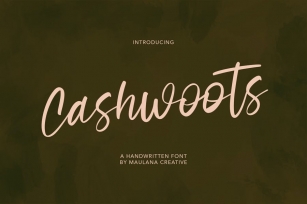 Cashwoots Handwritten Font Font Download