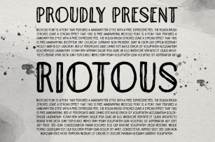 Riotous - Brush Font Font Download