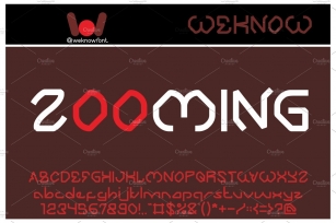 zooming track font Font Download