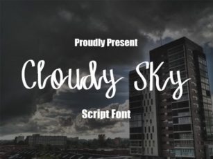 Cloudy Sky Font Download