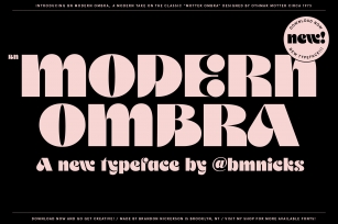 Modern Ombra Font Download