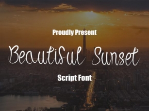 Beautiful Sunset Font Download