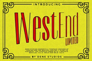 West End Limited Typeface Font Download