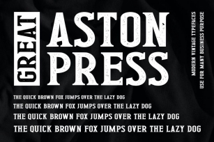 Great Aston Press Advertisement Font Font Download