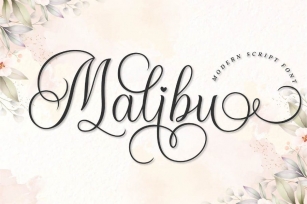 Malibu modern calligraphy Font Download