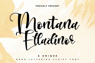Montana Elladinor | Unique Handlettering Script Font Download