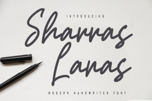 Sharras Lanas - Modern Handwritten Font Font Download