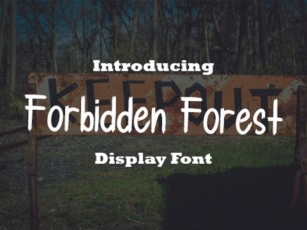 Forbidden Forest Font Download