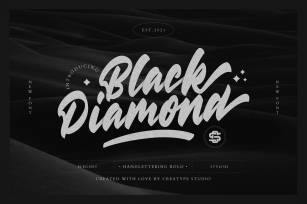 Black Diamond Handlettering Bold Font Download