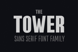 the Tower. Sans Serif font family Font Download