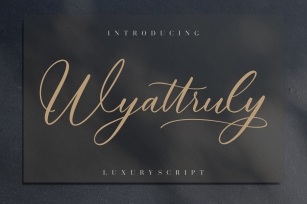 Wyattruly Luxury Script Font Download