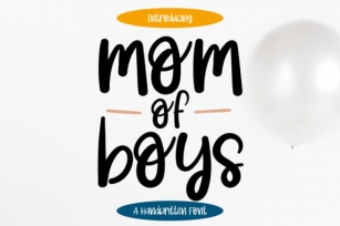 Mom of Boys Font Download