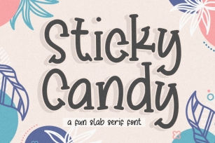Sticky Candy fun slab serif Font Font Download