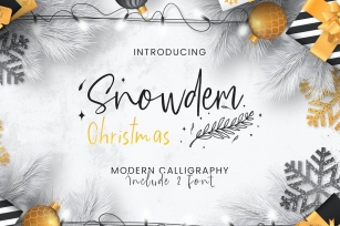 Snowdem Christmas - Modern Calligraphy Font Font Download