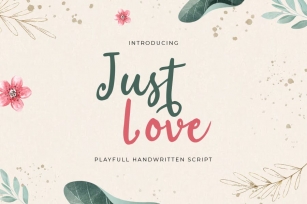 Just Love - Cute Unique Playful Handwritten Font Font Download